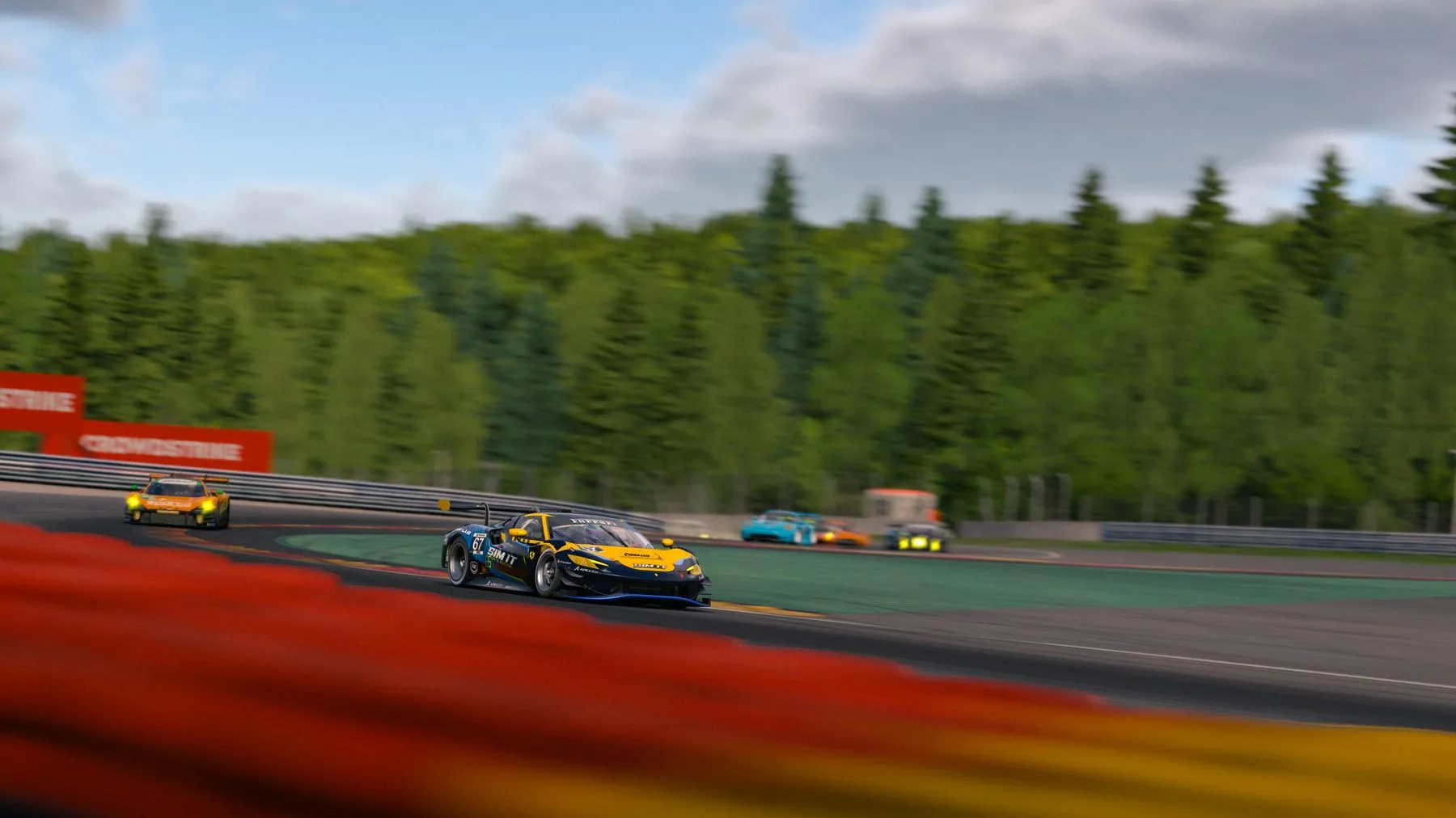 Auto van Sim It eSports Racing door Eau Rouge op Spa, screenshot uit de sim